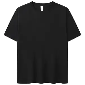Personnalisé propre LOGO 230GSM surdimensionné style vêtements de rue sérigraphie décontractée vêtements doux au toucher 100% coton T-shirts pour hommes