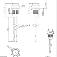TOOWEI Saklar Tombol Tekan 12mm Tahan Air IP67 Segel Ganda Saklar Tombol Tekan Momentary Latching untuk Transmisi Sinyal Kontrol