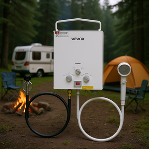 Calentador de Agua Portátil Vevor de 5L sin Tanque de Propano, 34000 BTU, 1.32 GPM, Agua Caliente Instantánea para RV y Camping - Product Image 2