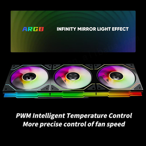 Jungle Leopard Sao trall argb 120mm CPU trường hợp Fan Double Sided Infinity gương thiết kế PWM 800 ~ 1850rpm 2. 07mmh20 HDB mang PC - Product Image 2