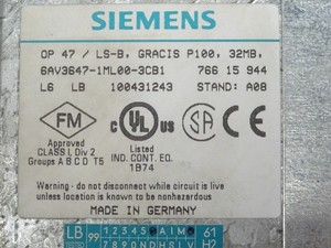 6AV3647-1ML00-3CB1 6AV36471ML003CB1 OP47 ชุดควบคุม LS-B สำหรับ PLC - Product Image 1