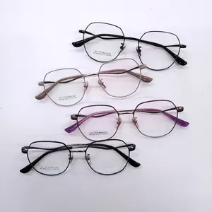 Factory Price Titanium Optical Glasses Frames Women Men High Quality Metal Eyeglasses Frame Round