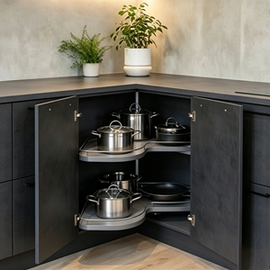 CBMmart Hot Selling Matt Dark Grey <strong>Kitchen</strong> Cabinet Built In Oven Open Storage Custom <strong>Kitchen</strong> Island Cabinet - Product Image 2