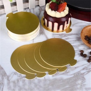 100pcs Mini Round <b>Cake</b> <b>Boards</b> Gold Paper Cupcake Dessert Displays Tray Card <b>Board</b> Baking <b>Cake</b> Hard Paper Pad Baking Tool - Product Image 1