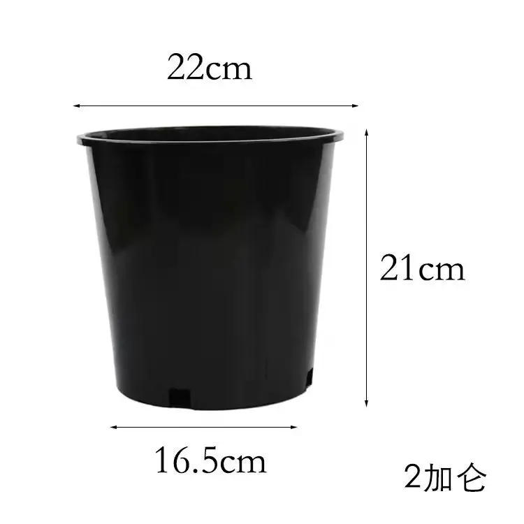 FP030 fornitore all'ingrosso nero riciclato PP fiore albero fioriera 1 3 5 6 7 10 15 galloni vaso di plastica pianta per vivaio