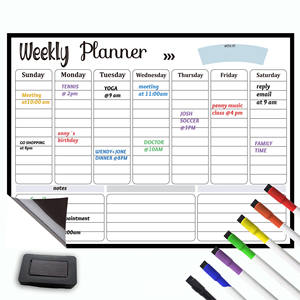 Vente flash Aimant de réfrigérateur Tableau blanc Planificateur mensuel amovible Calendrier magnétique effaçable à sec - Product Image 3