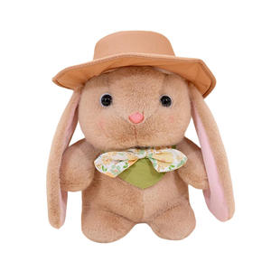 Lindo Peluche de Conejo con Gorro, Conejito Blanco de Tela Súper Suave, Alivia el Estrés, Regalo de Cumpleaños para Niños - Product Image 2