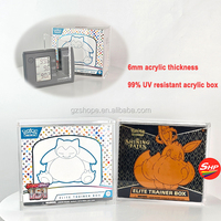 Boîte acrylique magnétique SHP EN Aimante Pokemon Evolutions Elite Trsiner Box ETB Scarlet & Violet-Vitrine de protection prismatique