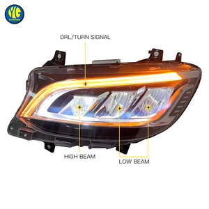 Phares YU GUANG pour <span class=keywords><strong>Mercedes</strong></span> <span class=keywords><strong>Sprinter</strong></span> W907, phares à LED 2019-2023, feux de jour DRL, mise à niveau des phares, accessoires de voiture - Product Image 5