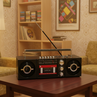 MLK-8636 Radio clásica AM/FM/SW al por mayor con conector para teléfono, grabadora de casete y USB