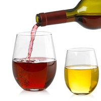 Verres à vin épais sans manche, vin rouge ou blanc, lot de 4,-15 once spiritueux, pour fête de mariage