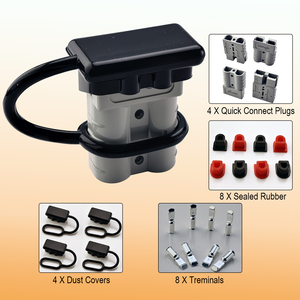120A Heavy Duty Plug For 4 AWG <b>Cable</b> With Flame Retardant Type Housing For Industrial Use <b>Battery</b> Quick Connect - Product Image 2