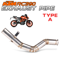 Para KTM Duque 125, 250 de 390 RC390 RC250 2017-2021 sistema de Escape de la motocicleta escapar modificado alta posición medio enlace tubo silenciador