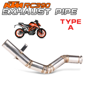 Para <span class=keywords><strong>KTM</strong></span> Duque 125, 250 de 390 RC390 RC250 2017-2021 sistema de <span class=keywords><strong>Escape</strong></span> de la motocicleta escapar modificado alta posición medio enlace tubo silenciador - Product Image 2