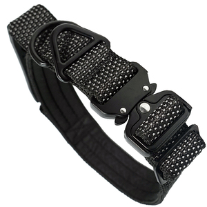 Reflective Tactical <b>Dog</b> <b>Collar</b> Nylon Safety Glowing Pet <b>Collar</b> with Metal Buckle for <b>Large</b> <b>Dogs</b> Starry Breath Reflective Series - Product Image 1