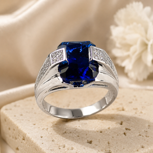 Anello dal Design Elegante di Colore Blu per Donne - Product Image 3
