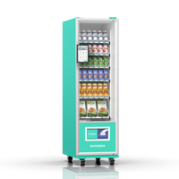 Máquina Expendedora Automática de Bebidas y Snacks con Pantalla Táctil Externa de 10 Pulgadas, 36 Compartimentos, Sistema de Resorte, Pago por Código QR y Refrigeración por Compresor