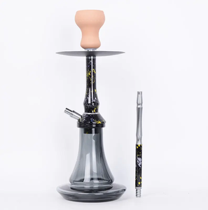 En gros, Ensemble de chicha mini moderne portable de voyage avec miroir, à tuyau unique en aluminium et foyer en argile - Product Image 6
