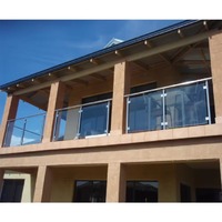 Rampe d'escalier en acier inoxydable SS304/316 avec détails en laiton pour balustrades de balcon en plexiglas, élégante rampe en verre pour intérieur
