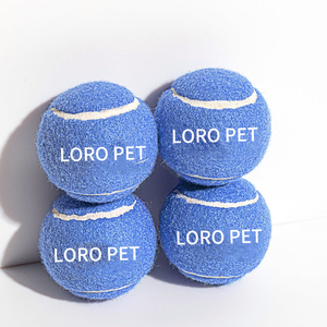 <span class=keywords><strong>Pet</strong></span> Suppliers Benutzer definiertes Logo Umwelt freundliches Werfen Hund Kauen Spielzeug Großhandel Gummi Haustier Tennisbälle interaktive Hundes pielzeugball - Product Image 1