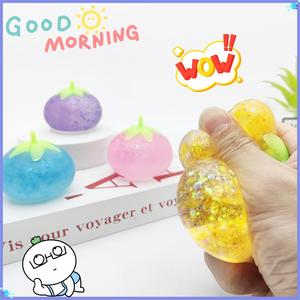 Jincan Hot Sale TPR Soft <b>Glue</b> Gold Powder Squeeze Toys Decompress Maltose Tomato Pinch for Boys and Girls - Product Image 4