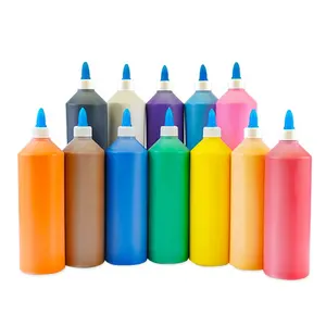 24 colori grande sfuso Set di vernice acrilica 500 ml Non tossico per artisti forniture per la tela di legno tessuto di vetro di roccia di carta artigianato