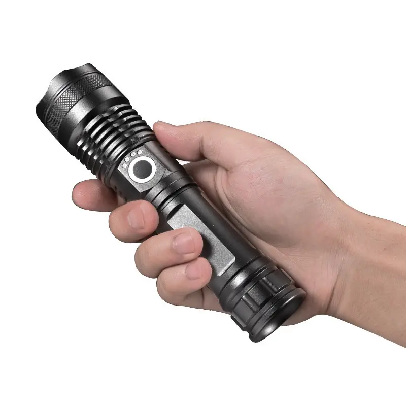 100000 Lumen Handheld Flash Light Rechargeable LED Water Resistant Camping Torches Adjustable Focus Zoom Tactical Flashlight