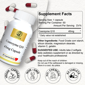 Nhãn hiệu riêng 45mg <span class=keywords><strong>CoQ</strong></span> <span class=keywords><strong>10</strong></span> cpasules cứng CoQ10 Coenzyme Q10 viên nang cho trái tim khỏe mạnh chăm sóc <span class=keywords><strong>CoQ</strong></span> <span class=keywords><strong>10</strong></span> bổ sung - Product Image 2