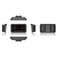 Caméra de tableau de bord pour moto Aoocci à double objectif, écran intelligent, navigation sans fil, moniteur, commande au volant, panneau intelligent