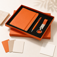 Ensemble de carnets d'affaires en gros, portable, avec montre, en cuir PU, coffret cadeau, fabrication professionnelle