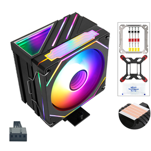 Qiuzaim 4 ống dẫn nhiệt B85 Bo mạch chủ Máy tính <span class=keywords><strong>CPU</strong></span> tản nhiệt 4 chân 2011 <span class=keywords><strong>CPU</strong></span> quạt 120mm lăng kính X79 làm mát bằng không khí 1700/1151/AM4/<span class=keywords><strong>i5</strong></span>/i7 - Product Image 1