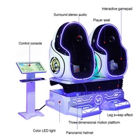 Machine de jeu VR de parc d'attractions, fauteuil VR 9D, cinéma, montagnes russes, réalité virtuelle, 1 place, 2 places, simulateur de vol