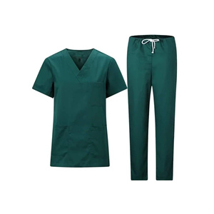 Ensembles d'infirmières unisexes en polyester/coton tissé sans couture, taille XL, logo personnalisé, tabliers médicaux pour médecins, vente en gros OEM, prix bas - Product Image 3