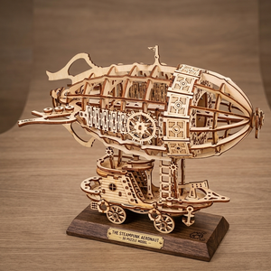 Avión Clásico de Madera, Juguete Educativo, Modelo de Rompecabezas DIY, Ofrece un Desafío de Construcción Relajante, Elegante Adorno Decorativo - Product Image 1