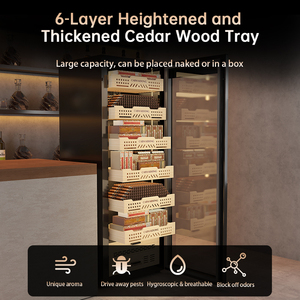 Humidor para Cigarros con Refrigerador de 163 L, Temperatura y Humedad Constantes, Enfriado por Aire, Wlhc-0127-163l, Preciso y Estable - Product Image 5