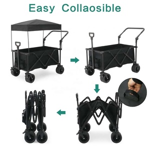 Chariot pliable avec auvent et fonction de freinage, capacité 130L, <span class=keywords><strong>en</strong></span> tissu Oxford 600D, chariot d'extérieur – <span class=keywords><strong>Vente</strong></span> chaude directe usine - Product Image 3