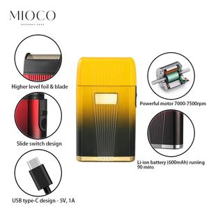 MIOCO M9263 OEM afeitadora de peluquero recargable afeitadora de lámina 600mAh batería de iones de litio interruptor deslizante USB energía eléctrica para afeitado facial - Product Image 3