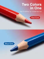 Crayons de couleur double embout bicolores, double pointe 2 en 1, en bois, logo personnalisé, emballage en vrac, fournitures pour dessin d'enfants, cadeaux de fête scolaire