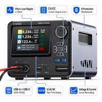 Alimentation électrique régulée DC IPS3608 FNIRSI à ondulation ultra-faible CV CC USB C 45W PD QC 8 Protections Alimentation numérique AC-DC à contrôle numérique