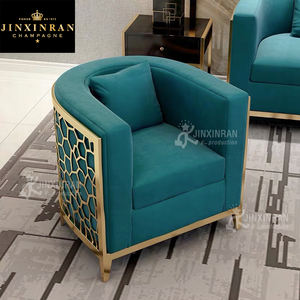 सुनहरे स्टेनलेस स्टील फ्रेम सुरुचिपूर्ण अनुभागीय सोफा आधुनिक लक्जरी सोफे सेट सोफे लिविंग रूम सोफा लिविंग रूम सोफा - Product Image 4