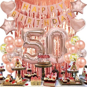 Decoraciones <span class=keywords><strong>50</strong></span> para fiesta de <span class=keywords><strong>cumpleaños</strong></span> para un <span class=keywords><strong>hombre</strong></span> con pancarta de <span class=keywords><strong>feliz</strong></span> <span class=keywords><strong>cumpleaños</strong></span> y números de <span class=keywords><strong>50</strong></span> pulgadas - Product Image 6