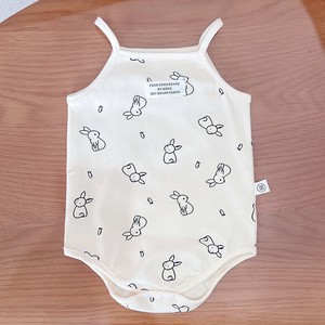 ชุดบอดี้สูทเด็กแบบคลุมก้น รุ่นใหม่รับซัมเมอร์ ลายป่าป่าแสนน่ารัก กระต่ายน้อย สายรัดลายดอกไม้ ชุดบอดี้สูทคลุมก้นสำหรับเด็กคลาน - Product Image 4