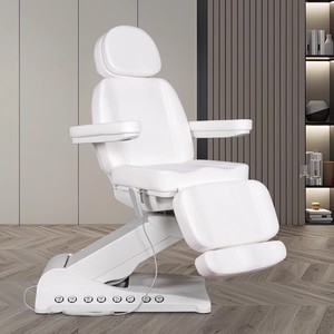 Table de massage électrique pour cils et visage, avec 3/4 moteurs, blanche, avec surmatelas, pour instituts de beauté et spas – Offre spéciale - Product Image 1