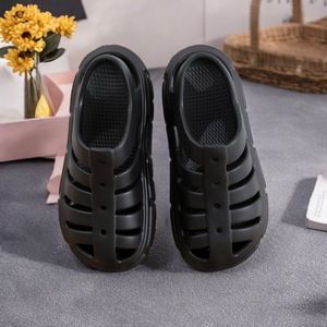 Sandalias de EVA Gruesas para Exteriores con Punta Abierta, Correa con Hebilla, Antideslizantes, para Todas las Estaciones, Color Beige Sólido, Parte Superior de PU para Mujer - Product Image 4
