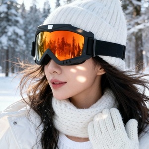 Skiing Glasses Full Rim Spherical Lenses <b>Plastic</b> <b>Frame</b> Polycarbonate Anti Fog UV Protection For Outdoor Sports Men - Product Image 3