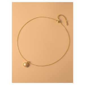 Ensemble de boucles d'oreilles et collier en perles brillantes, imitation perle, alliage de cuivre, forme de fleur, pour un usage quotidien, ensemble de bijoux de luxe - Product Image 4