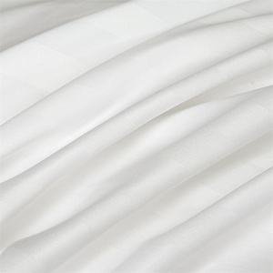 100% Cotton 40S 1cm sọc tấm phẳng mềm màu trắng bông duevt Bìa khách sạn tấm bộ - Product Image 5