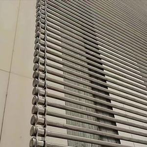 Bande transporteuse résistante aux hautes températures avec chaîne en maille de poteau, bande transporteuse à chaîne en forme de tige en acier inoxydable 304 - Product Image 5