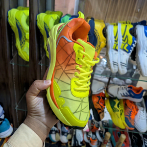 Chaussures de marche unisexes en mesh SHINE, hiver/printemps/été, jaune orange, semelle extérieure en caoutchouc, semelle intermédiaire en EVA, légères et respirantes - Product Image 1