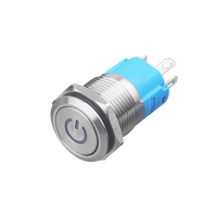 Interrupteur à bouton-poussoir momentané à tête haute 16/19mm/22mm avec borne à broches (Dia. 16 mm (CE, CCC, ROHS, REACH)